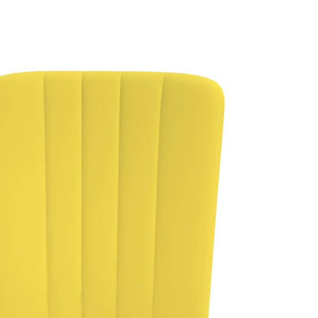 vidaXL Eetkamerstoelen 2 st fluweel mosterdgeel