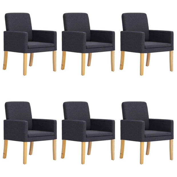 The Living Store Eetkamerstoelen - Set van 4 - Crème en lichtbruin - Kunstleer - 53 x 54 x 77 cm (B x D x H)