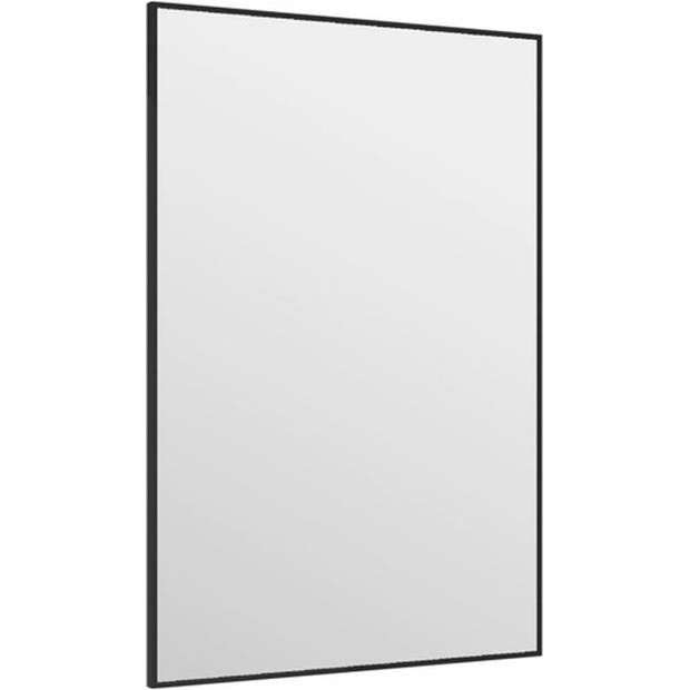 The Living Store Deurspiegel - Zwarte Aluminium Frame - 40 x 60 cm - Verstelbaar