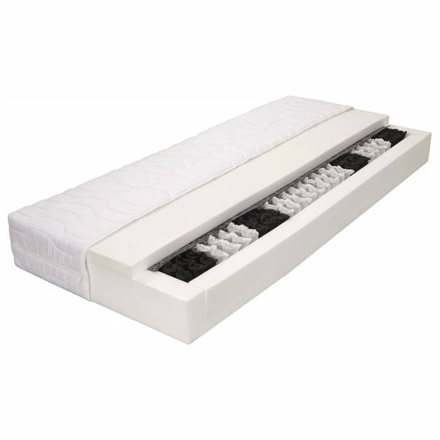 vidaXL Matras 7 Zone 20 cm pocketvering H3 120x200 cm