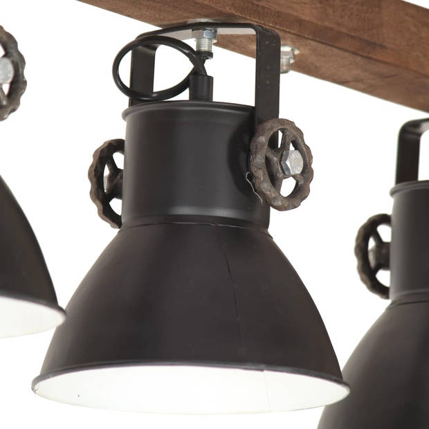 The Living Store Plafondlamp Industrieel - 90 x 17 x 25 cm - 4 lampenkappen