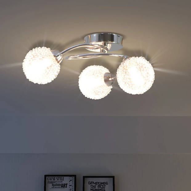 The Living Store Plafondlamp - Metalen basis - G9 - 33 x 28 x 16 cm
