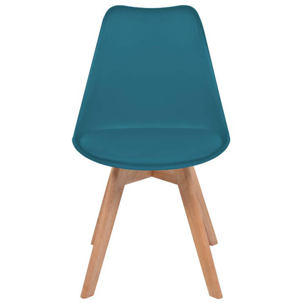 vidaXL Eetkamerstoelen 6 st kunststof turquoise