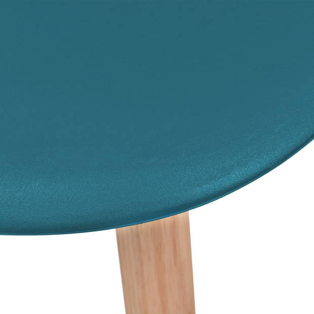 The Living Store Eetkamerstoelen - Eetkamerstoelen - 46.5 x 47.5 x 83 cm - Turquoise