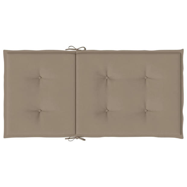 The Living Store Stoelkussens Oxford - 100 x 50 x 3 cm - Taupe - Waterafstotend