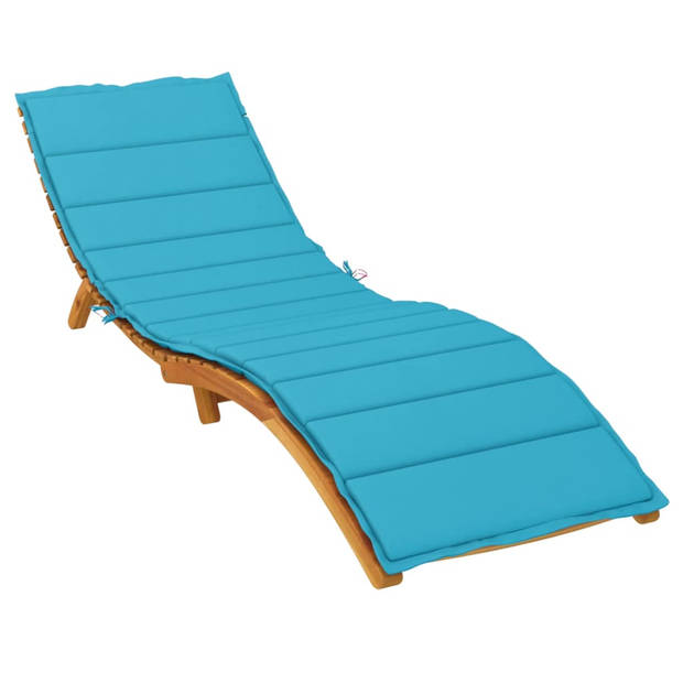 The Living Store ligbedkussen - Tuin- en terrasmeubilair - 200 x 60 x 4 cm - Turquoise - Oxford stof