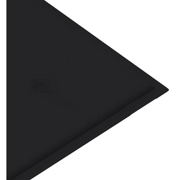 The Living Store Tuinbankkussen - Oxford stof - 100 x 50 x 3 cm - Zwarte kleur