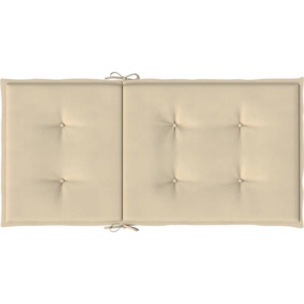 The Living Store stoelkussens Oxford - 100 x 50 x 3 cm - Beige - Waterafstotend