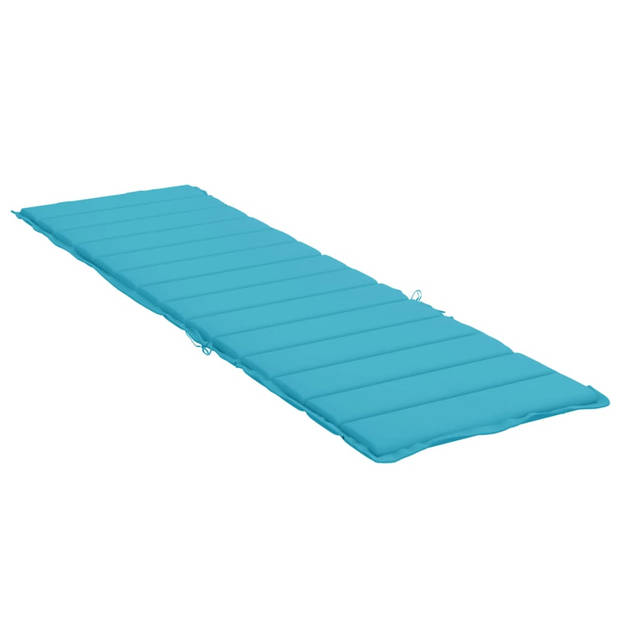 The Living Store ligbedkussen - Tuin- en terrasmeubilair - 200 x 60 x 4 cm - Turquoise - Oxford stof