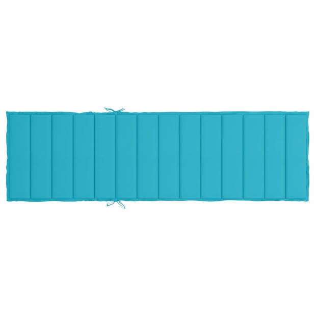 The Living Store ligbedkussen - Tuin- en terrasmeubilair - 200 x 60 x 4 cm - Turquoise - Oxford stof