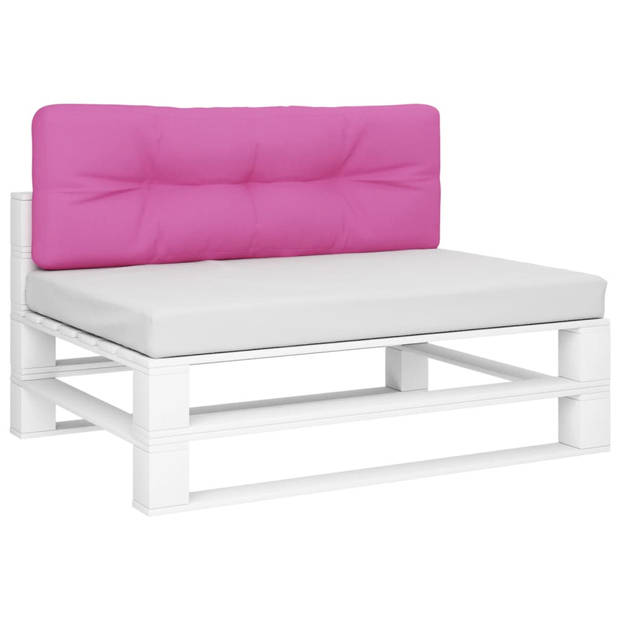The Living Store Palletkussen - polyester - 120x40x12cm - roze - waterafstotend