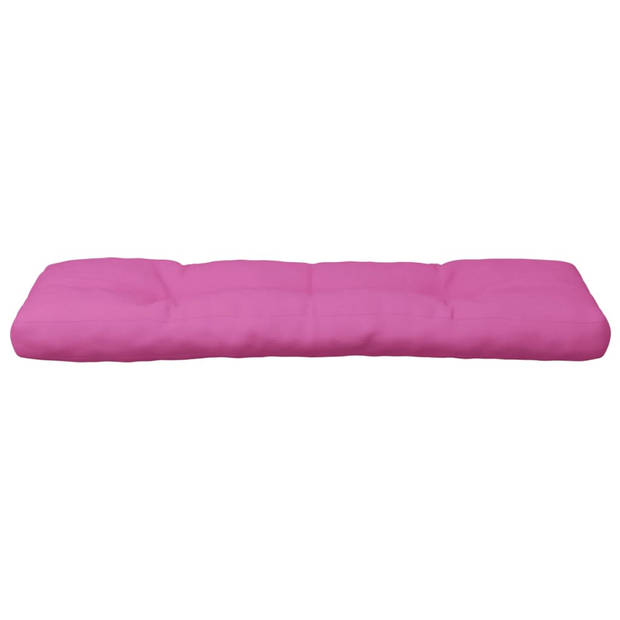 The Living Store Palletkussen - polyester - 120x40x12cm - roze - waterafstotend