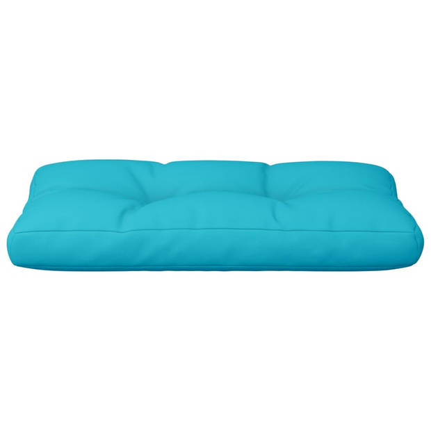 The Living Store Palletkussen - 80 x 40 x 12 cm - Turquoise - Polyester - Waterafstotend