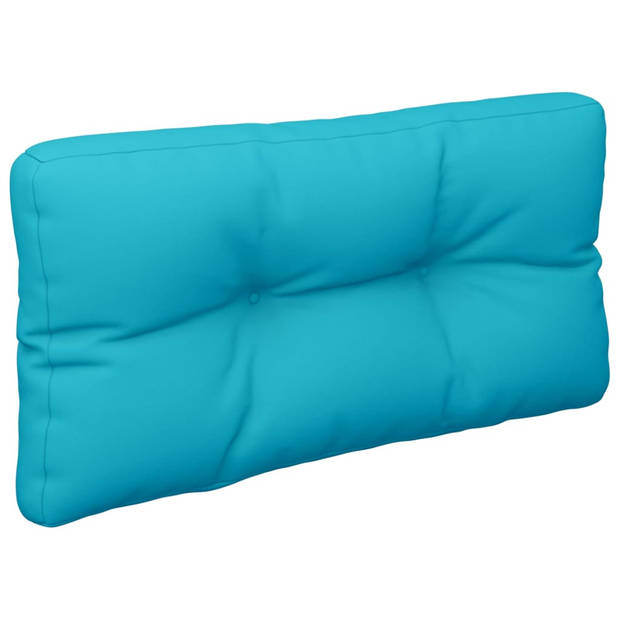 The Living Store Palletkussen - 80 x 40 x 12 cm - Turquoise - Polyester - Waterafstotend