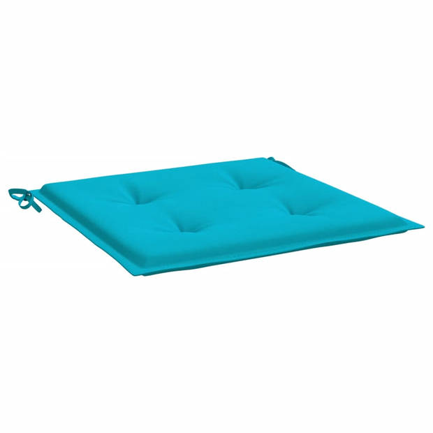 The Living Store Tuinstoelkussens 6 st 50x50x3 cm stof turquoise - Stoelkussen