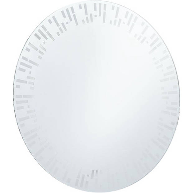 The Living Store LED-spiegel - IP44 - 60 cm diameter - zilver - 6 W