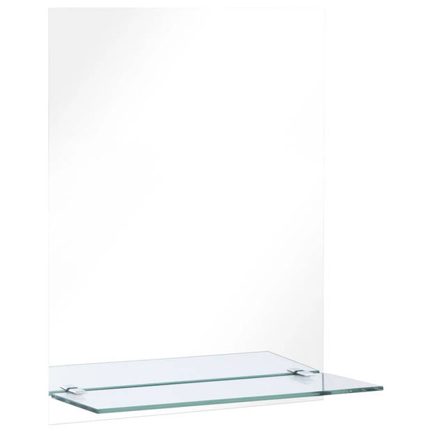 The Living Store Wandspiegel Minimalistisch Gehard Glas - 50 x 70 cm - Met Schap