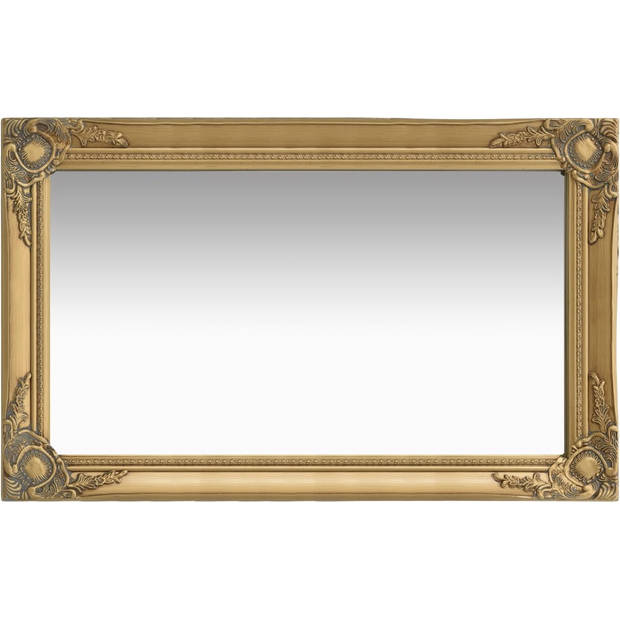 The Living Store Wandspiegel Barok Goud 50 x 80 cm - Antieke Uitstraling - Houten Frame