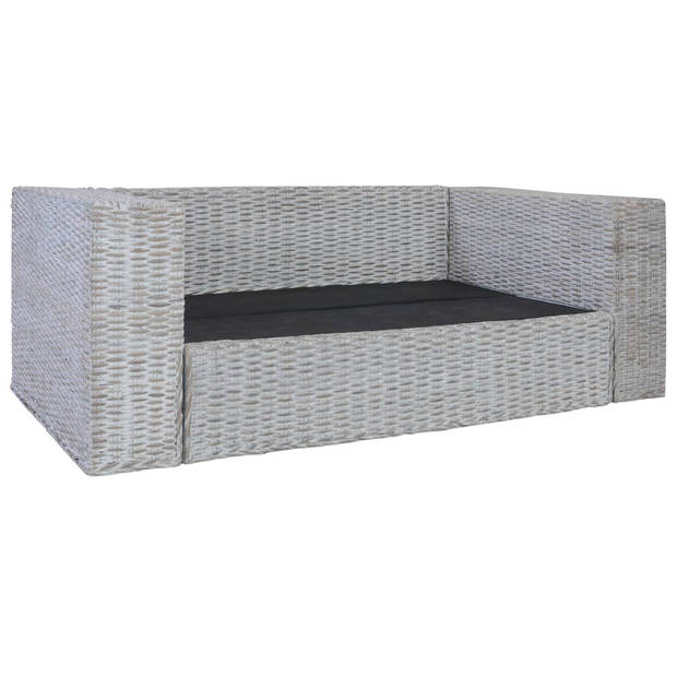 The Living Store Rattan Bank - Tweezitsbank - Grijs - Kubu Rattan