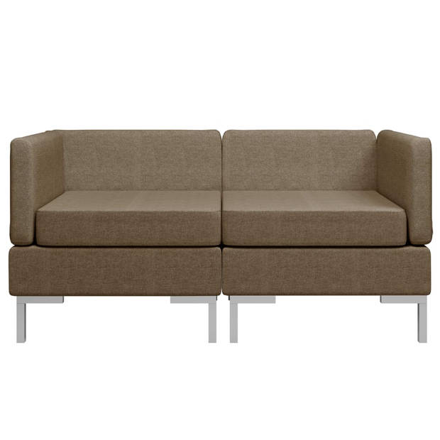 The Living Store Sectionele Hoekbank - Bruin - 65 x 65 x 65 cm - Hoogwaardig stof - Modulair