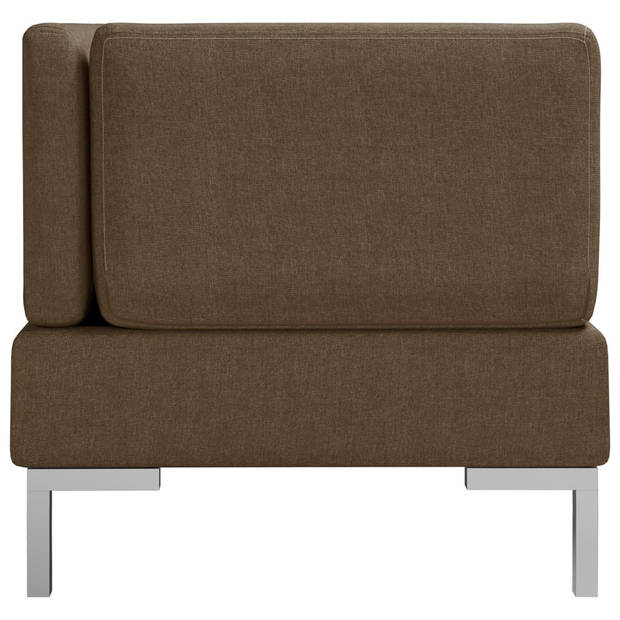 The Living Store Sectionele Hoekbank - Bruin - 65 x 65 x 65 cm - Hoogwaardig stof - Modulair