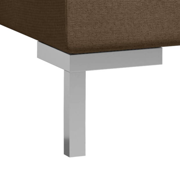 The Living Store Sectionele Hoekbank - Bruin - 65 x 65 x 65 cm - Hoogwaardig stof - Modulair