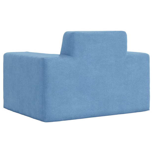 The Living Store Kinderbank Minibank - Blauw - 52.5 x 39.5 x 35 cm - Zacht pluche