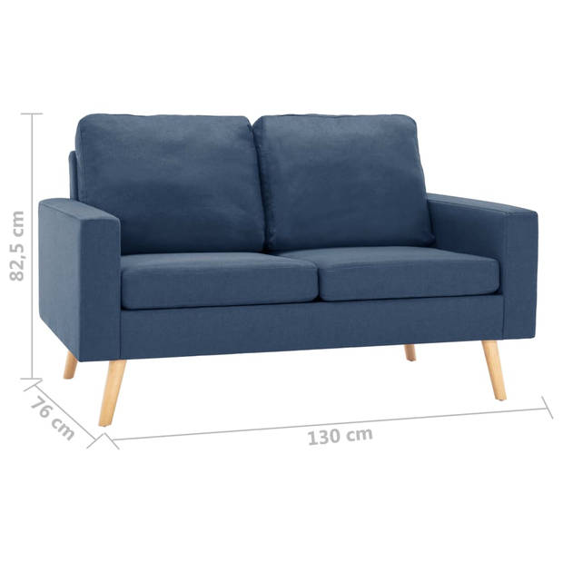 The Living Store Bankenset - Comfort Living - Banken - 77 x 71 x 80 cm - Blauw