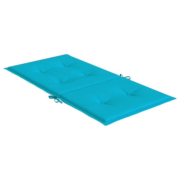 The Living Store Stoelkussens Lage Rug - 100x50x4 cm - Turquoise - Polyester - Waterproof