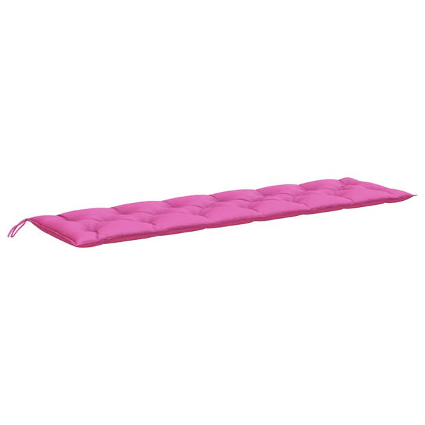 The Living Store Tuinbankkussens - roze - 200x50x7 cm - polyester