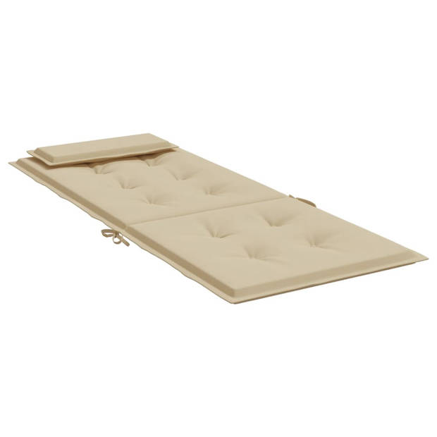 The Living Store Stoelkussen - Hoge rugleuning - 120x50x3cm - Beige - Oxford stof