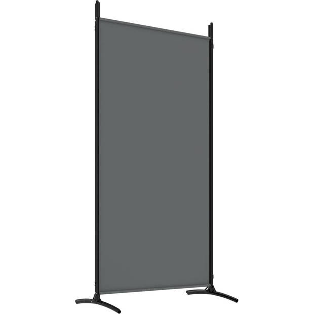 The Living Store kamerscherm Antraciet - Vouwbaar - 346 x 180 cm (B x H) - 4 panelen