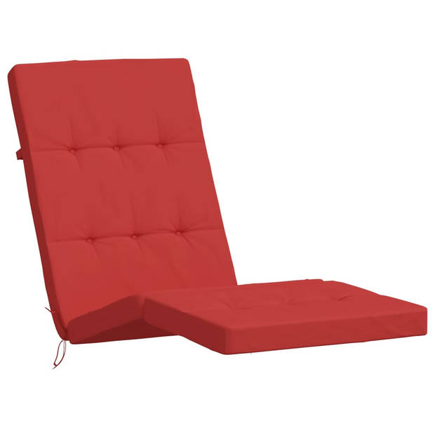 The Living Store Terrasstoelkussens - Oxford stof - 180x55x7 cm - Rood