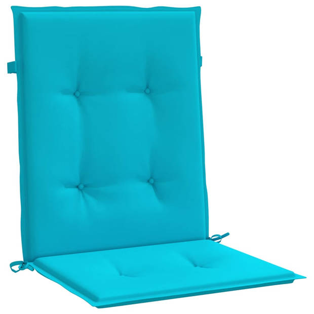 The Living Store Stoelkussen met Lage Rug - Turquoise - 100x50x4 cm - Waterafstotend