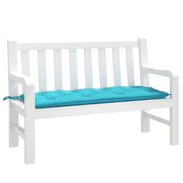 The Living Store Tuinbankkussen - polyester - 120 x 50 x 7 cm - turquoise