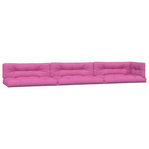 The Living Store Palletkussens - Polyester - 120 x 80 x 12 cm - Roze