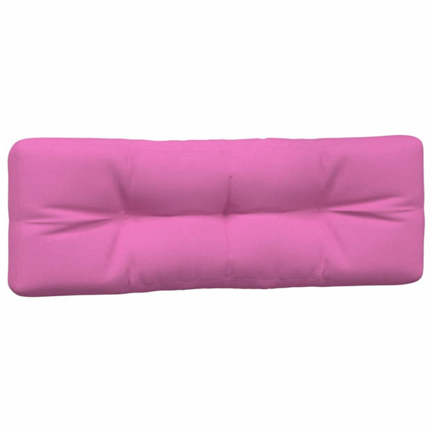 The Living Store Palletkussens - Polyester - 120 x 80 x 12 cm - Roze