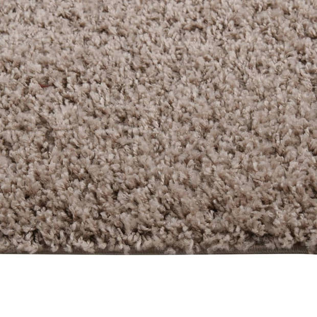 The Living Store Shaggy Vloerkleed - 160 x 230 cm - Beige - 100% PP - 30 mm poolhoogte