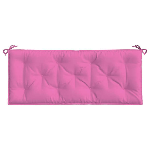 vidaXL Tuinbankkussens 2 st 120x50x7 cm stof roze