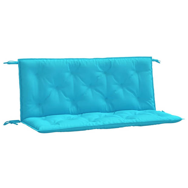 The Living Store Tuinbankkussens - Polyester - 120x50x7 cm - Turquoise