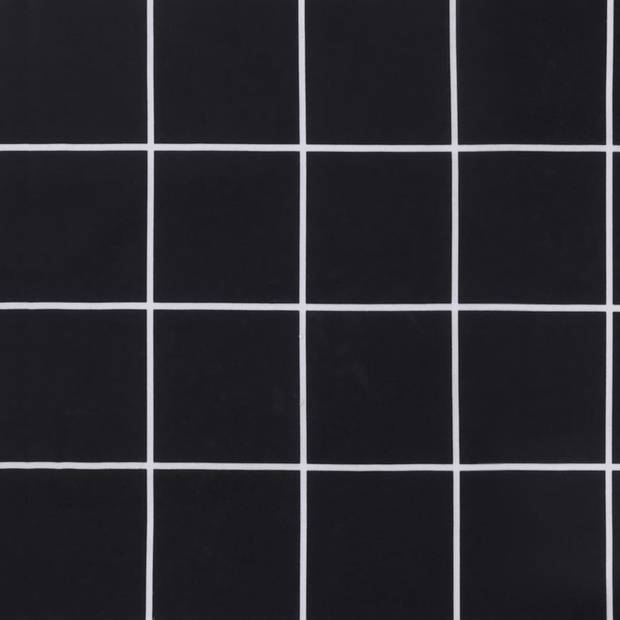 The Living Store Tuinbankkussen - Oxford stof - 150x50x7 cm - Zwarte ruit - Waterafstotend