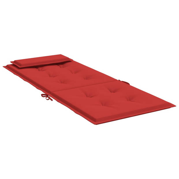 The Living Store Stoelkussens Hoge Rug - 120x50x3 cm - Rood - Waterafstotend - Oxford Stof