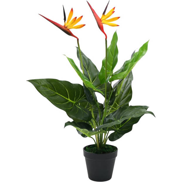 The Living Store Strelitzia Reginae Kunstplant - 66 cm - Groen - Rood - Geel