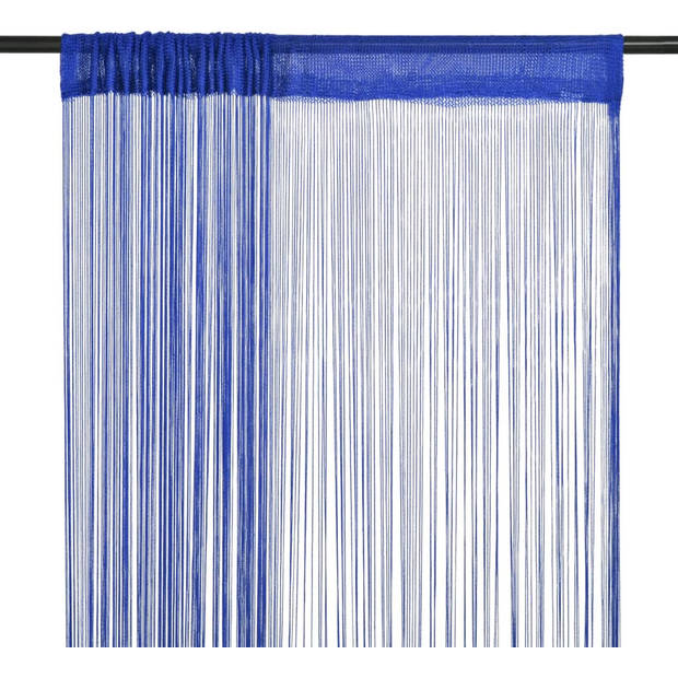 The Living Store Vliegengordijn - Polyester - 100 x 250 cm - Blauw