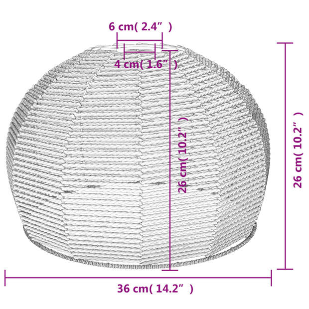 vidaXL Plafondlampenkap Ø36x26 cm ijzer en papier