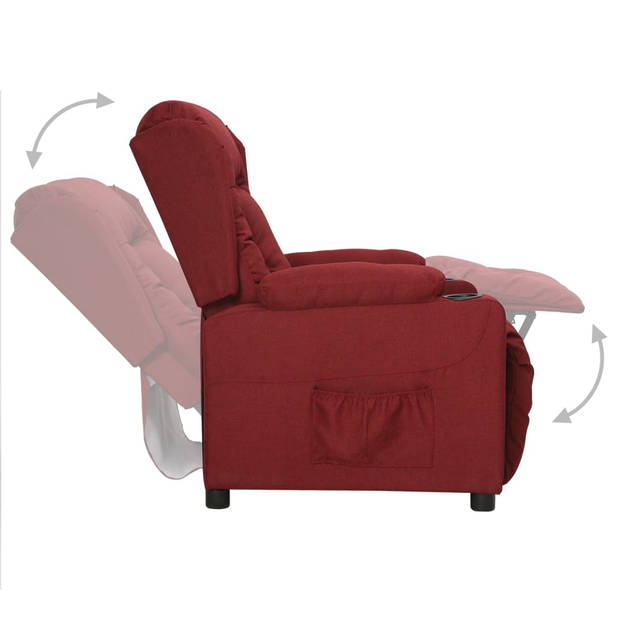 The Living Store verstelbare fauteuil - Luxe - Stoel - Afmeting- 72.5 x 96 x 99.5 cm - Ken- 2 bekerhouders