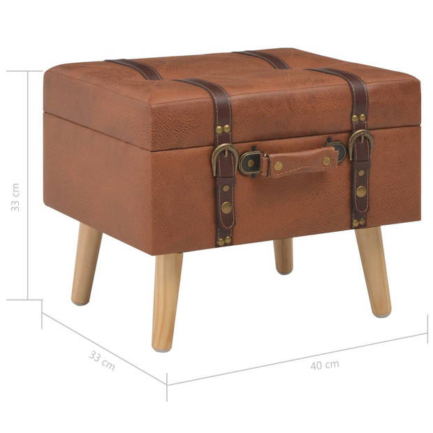 The Living Store Kruk Krukken - 40 x 33 x 33 cm - Tan