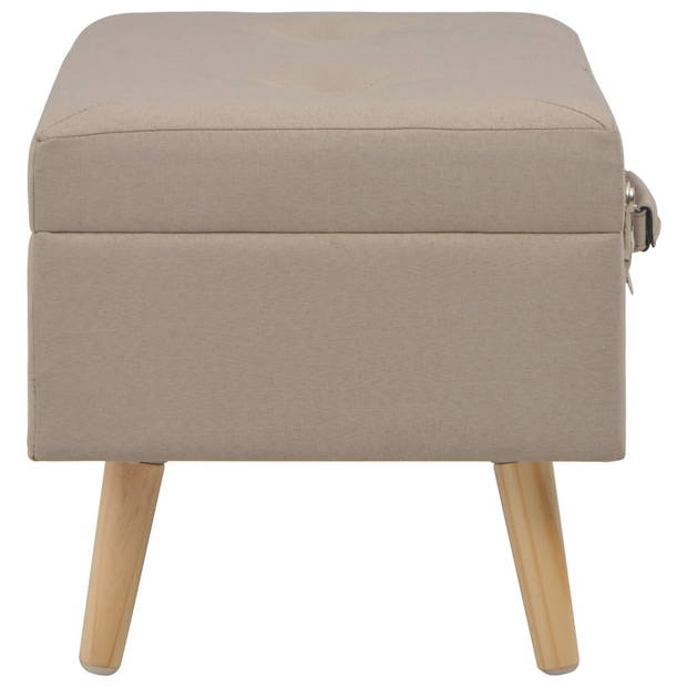 The Living Store Krukkenset - Hockers - 85 x 38 x 47 cm - Polyester - Beige