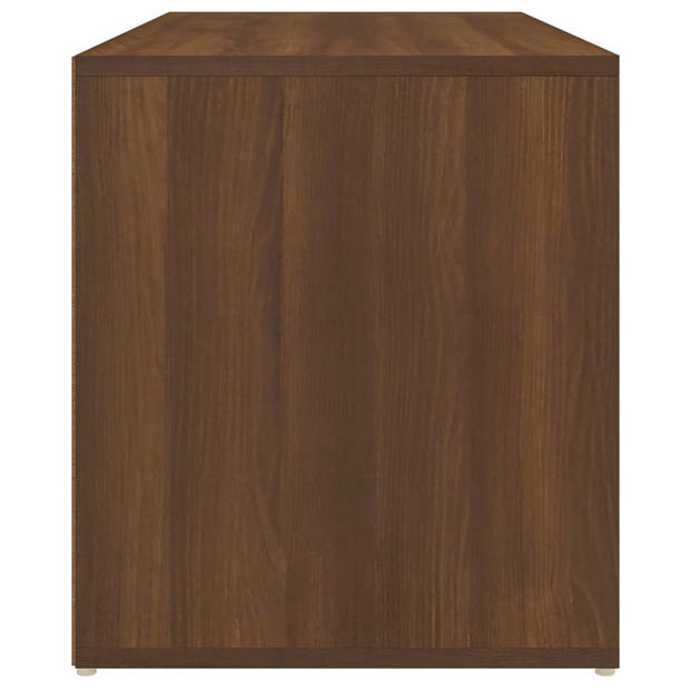 The Living Store Halbank Bruineiken - Bewerkt hout - 80 x 40 x 45 cm - Multifunctioneel