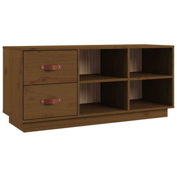 The Living Store Houten Schoenenkast - Gang - 100 x 34 x 45 cm - Massief grenenhout